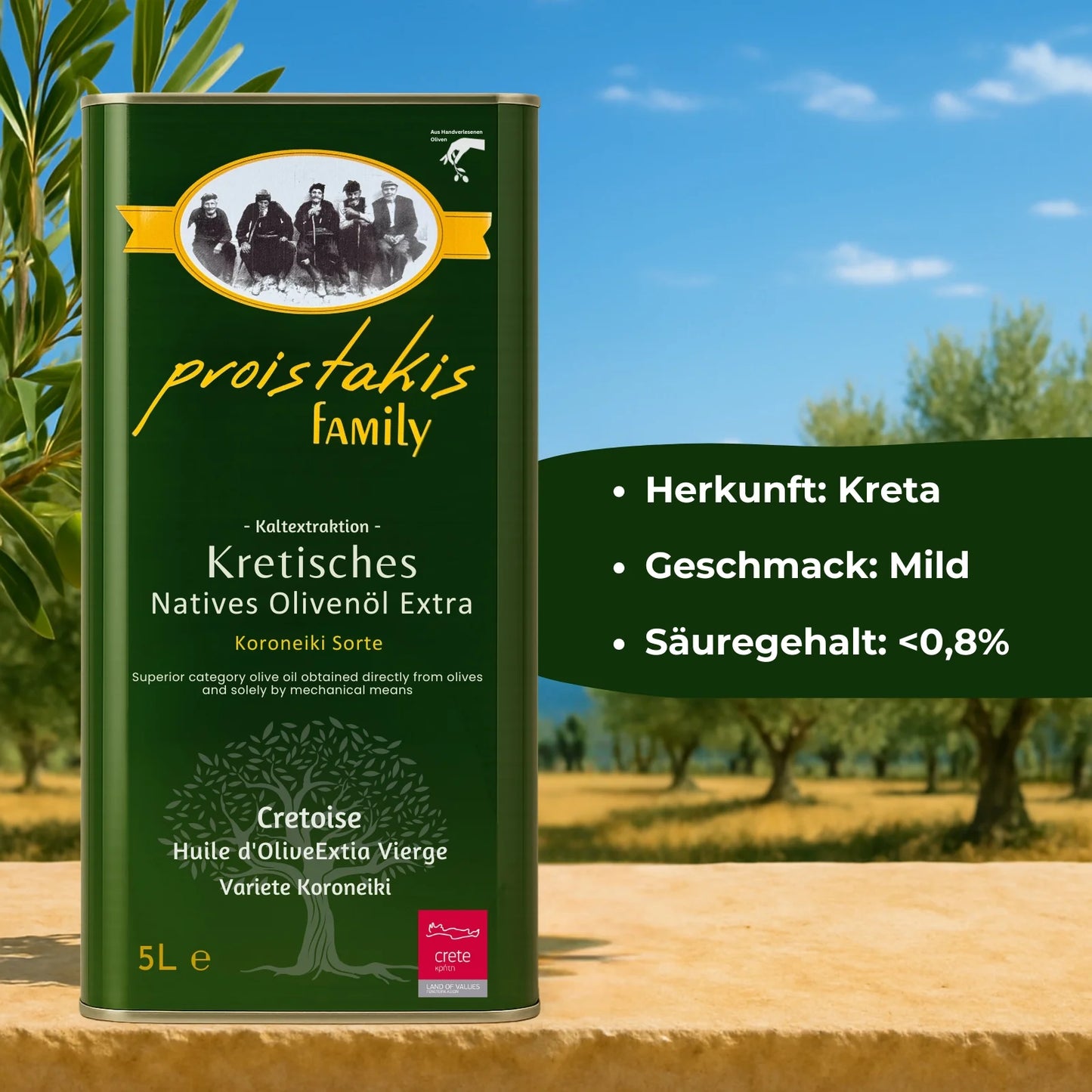 Olivenöl extra nativ aus Kreta 5l Proistakis Bros.